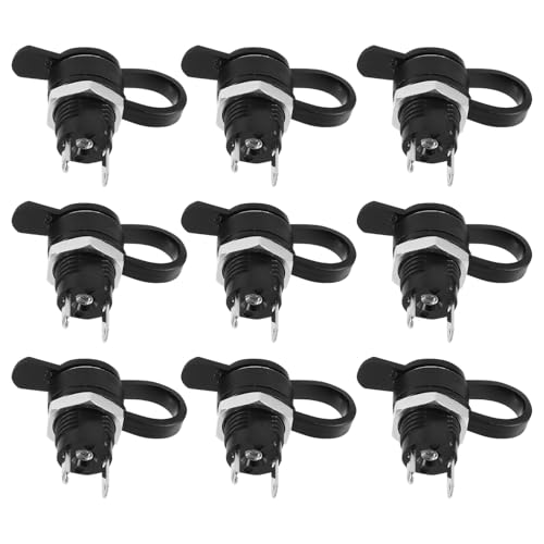 KICHOUSE Dc Power Jacks Mit Wasserdichten Abdeckungen Panel Mount Adapter Für Gleichstromanschlüsse Für Auto Und Outdoor Anwendungen von KICHOUSE