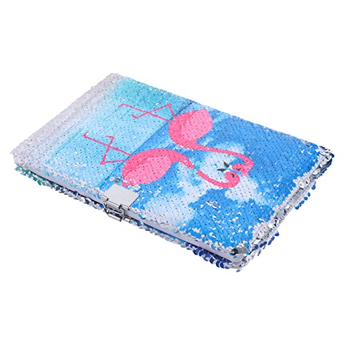 KICHOUSE Flamingo Notizblock Funkelnder Ästhetischer Glitzer Hübsches Notizbuch Notizbücher Für Teeparty Notizbücher Lebendiges Pailletten Notizbuch Notizblock Für Studenten von KICHOUSE