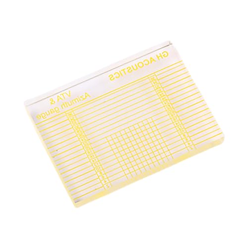 KICHOUSE Grammophon Lineal Herrscher Plattenspieler Ausrichtungslehre Vinyl Drehteller Ausrichtungslineal Ausrichtungsblock PVC Yellow von KICHOUSE