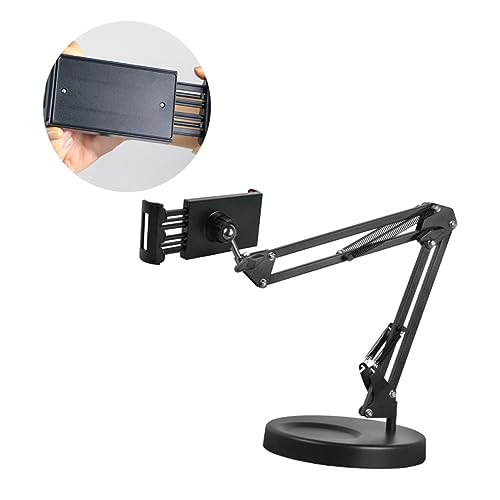 KICHOUSE Handyhalterung mit Flexibler Armhalterung Einstellbarer für Smartphones Tablets für Metallbasis mit Clip Halterung Schwarz von KICHOUSE