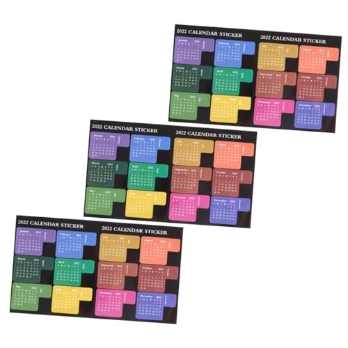 KICHOUSE Notizblock Aufkleber Mini Aufkleber Monatliche Ersatzaufkleber Praktische Planer Aufkleber Journal Aufkleber Monatliche Kleberegister Aufkleber Für Studenten Liste von KICHOUSE