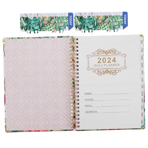 KICHOUSE Notizbuch Tagesplaner Notizblock Schule wöchentlich monatliche Agenda jährlich Zeitplaner Täglicher Aufgabennotizblock Tagesablaufplaner Studienplaner notizblock auflisten Papier von KICHOUSE