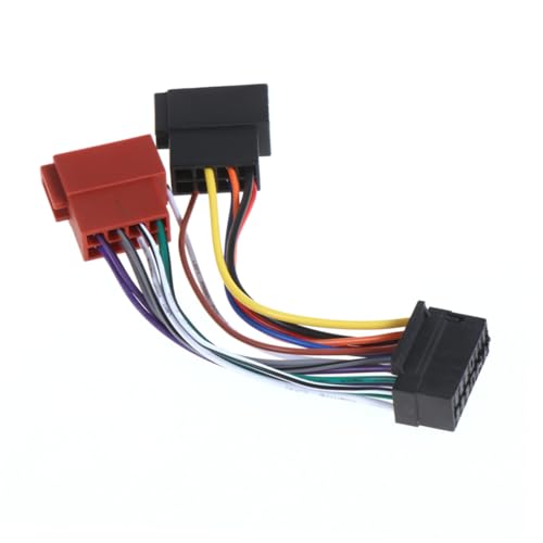 KICHOUSE Poliger Auto CD Adapterkabelbaum Stereo Adapteranschluss für Radio CD Dvd Player Einfache Installation Langlebig Zuverlässig für Fahrzeug von KICHOUSE