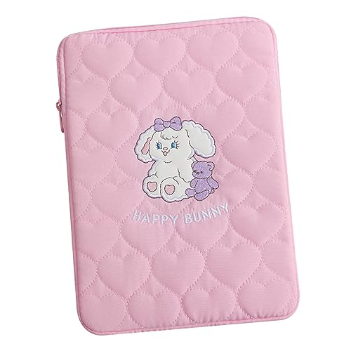 KICHOUSE Tablet-Tasche Tragbar Reisen Laptop-Hülle Tasche für Tablet Laptoptasche Tablet-Handtasche Laptop-Innentasche Tablet-Tragetasche schützende Innentasche Stoff Rosa von KICHOUSE