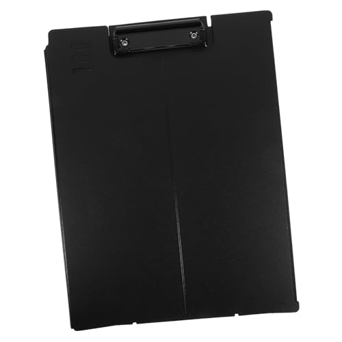 KICHOUSE Vertikale Plattenklemme faltbares Klemmbrett Aktenordner für den Schreibtisch Ordner Zwischenablage Klemmbrett klappbar Ablage-Zwischenablage Clipboard-Ordner Metall Schwarz von KICHOUSE