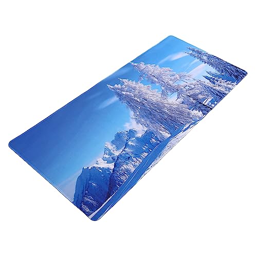 KICHOUSE wasserdichte Schreibtischmatte Tastaturmatte für Computer Großer -Pad Desktop-Pad Matten -Anti-Skid-Pad Schreibtischunterlage für Schreibtisch Desktop -Matte Stoff Blau von KICHOUSE
