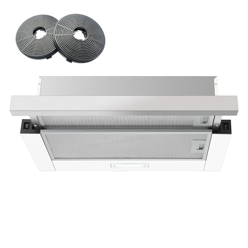 KICHPOWER Dunstabzugshaube 60cm, Flachschirmhaube Abluft/Umluft, 400 m³/h, mit 2 Aktivkohlefiltern, Teleskop 5-Schichten-Aluminiumfilter, LED-Beleuchtung, 2 Geschwindigkeit KICHPOWER Dunstabzugshaube 60cm, Flachschirmhaube Abluft/Umluft, 400 m³/h, mit 2 Aktivkohlefiltern, Teleskop 5-Schichten-Aluminiumfilter, LED-Beleuchtung, 2 Geschwindigkeit von KICHPOWER