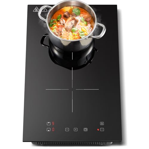 KICHPOWER Induktionskochfeld 2 Platten, Einbau Herdplatte 2 Kochfelder 30cm, Schwarz Induktionskochplatte, Touch-Steuerung, 3300W mit 10 Leistungsstufen, 1-99 Min Timer, Kindersicherung 220-240V von KICHPOWER