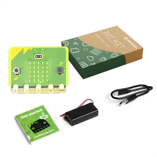 Kidsrobot Microbit V2 Starter Kit mit mattierter Schutzhülle, integriertem Lautsprecher und Mikrofon (offizielles BBC Micro:bit v2.21 Board enthalten) Kidsrobot Microbit V2 Starter Kit mit mattierter Schutzhülle, integriertem Lautsprecher und Mikrofon (offizielles BBC Micro:bit v2.21 Board enthalten) von KIDSROBOT