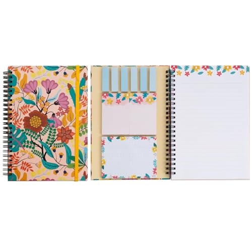 KIFZM A5 Spiral-Notizbuch, niedliche College-Notizbücher für Frauen Spiral Ruled Journal Hardcover-Notizbuch mit Sticky Memo Pads linierte Notizen, Enthusiasmus Design B KIFZM A5 Spiral-Notizbuch, niedliche College-Notizbücher für Frauen Spiral Ruled Journal Hardcover-Notizbuch mit Sticky Memo Pads linierte Notizen, Enthusiasmus Design B von KIFZM