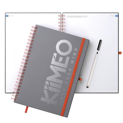 KIIMEO – Premium - Notizbuch - Bonus: Ein Thema zur persönlichen Entwicklung: Zeitmanagement - ​​Nützliche und praktische Modelle - 140 Seiten + 1 löschbare Seite - A4 von KIIMEO