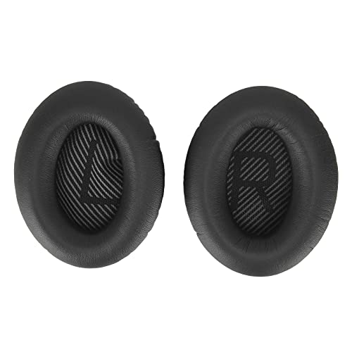 KIKYO JZF140 Kopfhörer-Ohrpolster, Schwamm und Elastisches Flexibles PU-Kopfhörerpolster, Kopfhörer-Ohrpolster-Ersatz für Bose Quiet Comfort 35(schwarz) von KIKYO