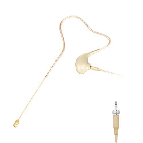KIMAFUN Ohrset-Mikrofon Headset Einzel-Ohrhörer Ohrbügel, Über dem Ohr Hängendes Kondensatormikrofon Kompatibel mit Senn_heiser Wireless System Bodypack-Sender, Beige, HC-830 C2 KIMAFUN Ohrset-Mikrofon Headset Einzel-Ohrhörer Ohrbügel, Über dem Ohr Hängendes Kondensatormikrofon Kompatibel mit Senn_heiser Wireless System Bodypack-Sender, Beige, HC-830 C2 von KIMAFUN