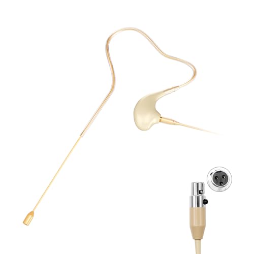 KIMAFUN Ohrset-Mikrofon Headset Einzel-Ohrhörer Ohrbügel, Über dem Ohr Hängendes Kondensatormikrofon Kompatibel mit Wireless System Bodypack-Sender, Mini XLR TA3F, Beige, HC-830 D3 KIMAFUN Ohrset-Mikrofon Headset Einzel-Ohrhörer Ohrbügel, Über dem Ohr Hängendes Kondensatormikrofon Kompatibel mit Wireless System Bodypack-Sender, Mini XLR TA3F, Beige, HC-830 D3 von KIMAFUN