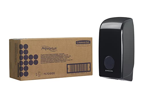 Aquarius-Spender für Einzelblatt-Toilettenpapier 7172 – 1 x Spender für Einzelblatt-Toilettenpapier, schwarz von KIMBERLY-CLARK