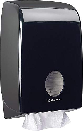 Aquarius Spender für Papierhandtücher 7171 – 1 x Papiertuchspender, schwarz von KIMBERLY-CLARK