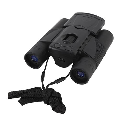 10x25 Digitales Fernglas mit Kamera, 48 MP 2,5K-Videorekorder, 8-facher Digitalzoom, 2-Zoll-Farbbildschirm, für Vogelbeobachtung und Outdoor (Black) von KIMISS