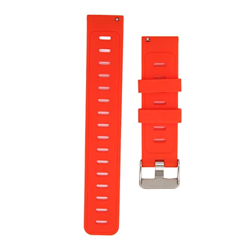 20 Mm Silikon-Uhrenarmband Silikon-Uhrenarmband Silikon 20 Mm Weiches Silikon-Uhrenarmband Ersatzarmband mit Flachen Kopfluftlöchern für Amazfit Gts 3 (Rot) von KIMISS