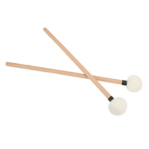 2pcs M, Drum Mallet Filzkopf Holzgriff Non -Slip -Timpani -Sticks Sticks Soft Maple Mallets Instrument Accessoire Set Kit Zum PlayBlack Wood Percussion Bass Frau Snare mit (BLACK) von KIMISS