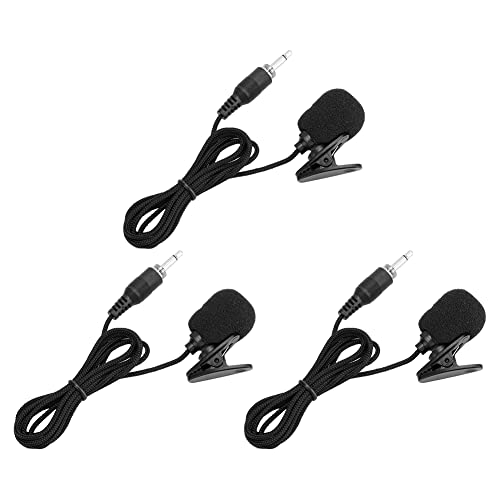 3PCS 04A Kompaktes -Mikrofon mit 3,5-mm-Schraubstecker, Lavalier-Mikrofon, Professionelles, Kabelgebundenes Ansteckkragen-Clip-Verstärkermikrofon von KIMISS