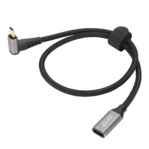 90 Grad USB C 3.2 Männlich an Weibliches Kabel, Schnelles Laden von 100W Stromversorgung, 10 -Gbit/S -Datenübertragung, Kompatibel mit Dampfdeck und Mehr (50cm) von KIMISS