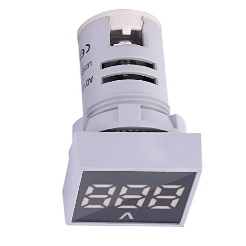 AC 50-500V LED -Voltmeter -Indikatorlicht Mini Digital Display Square Signal Lampe für Elektrische Geräte, Geringem Stromverbrauch (WHITE) von KIMISS