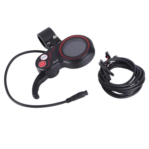 Daumendrossel mit Display für Elektrofahrrad & Scooter-2-in-1-Tachometer-Bedienfeld-Einfache Installation, Wasserdichtes, Multifunktionales Display (24V) von KIMISS