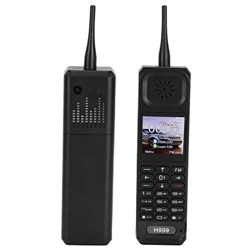 KIMISS Walkie-Talkie für ältere Menschen (Schwarz) mit 1,54-Zoll-Bildschirm, Doppelkarte, Retro-Stil, Bar-Walkie-Talkie-Abdeckung, Telefon, 32 MB, 878 Funda Anytone von KIMISS