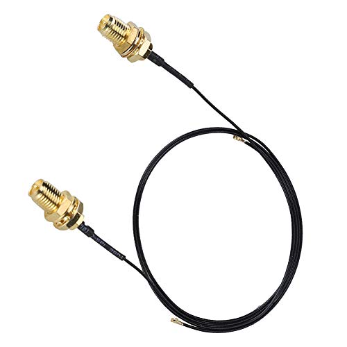 Ipe-Kabel SMA-Stecker auf IPX-Kabel Kupfer, Gummi 2-teiliges Set WiFi Ipex4 auf RP-SMA-Stecker Ngff M. 2 Anschlusskabel Kabeldraht 31 cm von KIMISS