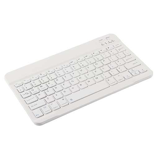 KIMISS 10 Zoll wasserdichte -Tastatur für Tablet, Mobiltelefon mit Großem Bildschirm, PU-Lederhülle und Ständer, Bestes Tablet-Zubehör (10-Zoll-Tastatur + Ledertasche rosarot) von KIMISS