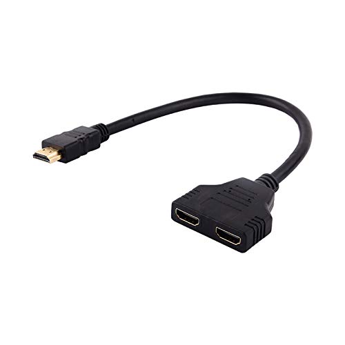 KIMISS 1080P HDMI-Stecker, 1-zu-2-Wege-Splitter-Adapter auf Zwei Weibliche Kabel für HD-TV von KIMISS