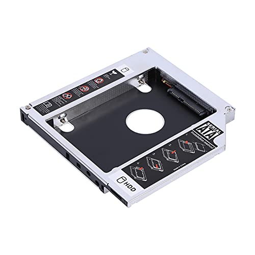KIMISS 12,7 Mm Aluminium SATA, Festplattenschacht Caddy Imac Caddy für HDD SSD Gehäuse Interne SSD SATA Optical DVD Adapter Laptop von KIMISS