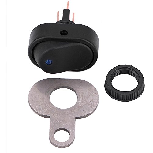KIMISS 12V Universal Scheinwerferschalter für Motorrad, Motorrad Roller LED Scheinwerfer Scheinwerfer Ein Aus Schalter mit Anzeige(D.) von KIMISS