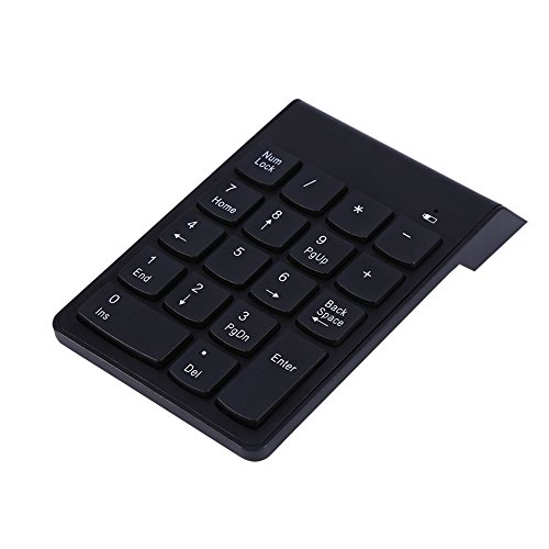 KIMISS 2,4 G Wireless Ultra, Tastatur 18 Tasten mit Schlankem -USB-Ziffernempfänger, Automatischer Schlafmodus, New Pro von KIMISS