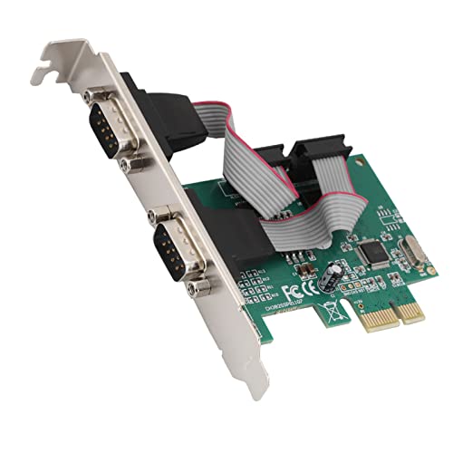 KIMISS 2 Port 2*RS 232, zu PCI E PCI Express Card Adapter 5 Pin XLR Serial COM Headset Adapter Konverter von KIMISS