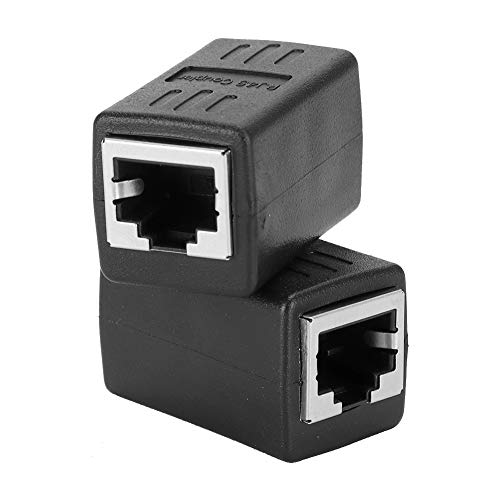 KIMISS 2-teiliger Kabelkoppler, Eingebettete Buchse auf Ethernet-Splitter, RJ45-LAN-Anschlussadapter für Cat7 Cat6 Cat5e von KIMISS