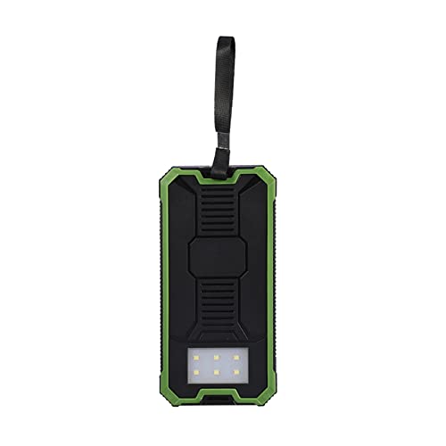 KIMISS 20000 MAh Tragbare Solar-Powerbank mit Dual-USB-Schnellladung und Stromsparendem DIY-Kit – Orange (Green) von KIMISS