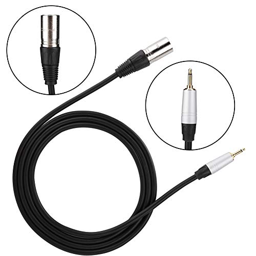 KIMISS 3,5 Mm Bis XLR -Adapterkabel für Männliches Adapter - Gold Plattiertem Männlich Bis 3pin XLR für Mikrofone, Mixer und Mehr Langlebiger PVC mit Zinklegungsschale (#2) von KIMISS