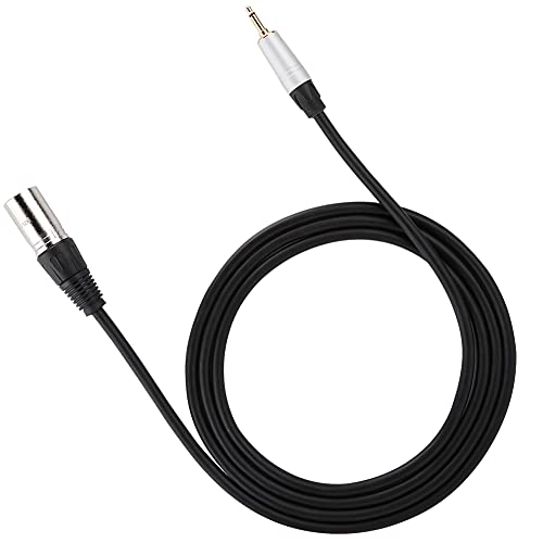 KIMISS 3,5 Mm Bis XLR -Adapterkabel für Männliches Adapter - Gold Plattiertem Männlich Bis 3pin XLR für Mikrofone, Mixer und Mehr Langlebiger PVC mit Zinklegungsschale (#2) von KIMISS