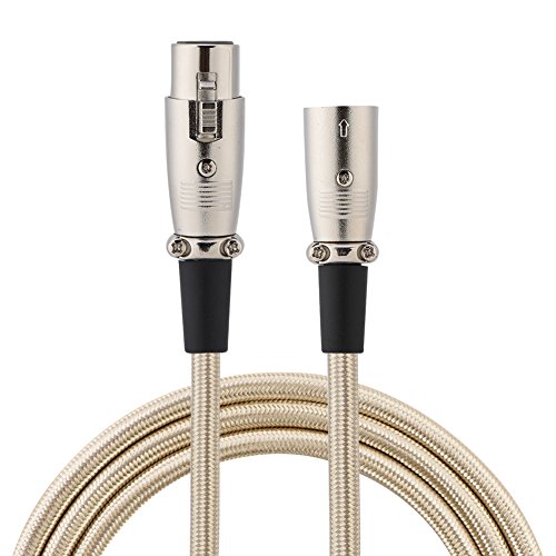 KIMISS 3 Pin XLR Männlich an XLR Weibliches Telefonkabel - 5 Meter O Kabel für Studio & Live Sound (1m / 3,3 Fuß) von KIMISS