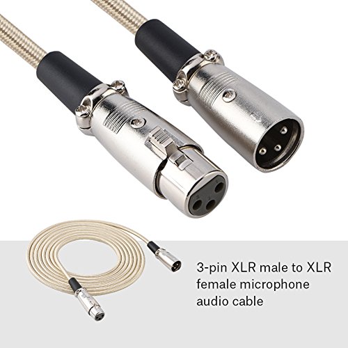 KIMISS 3 Pin XLR Männlich an XLR Weibliches Telefonkabel - 5 Meter O Kabel für Studio & Live Sound (5 Meter) von KIMISS