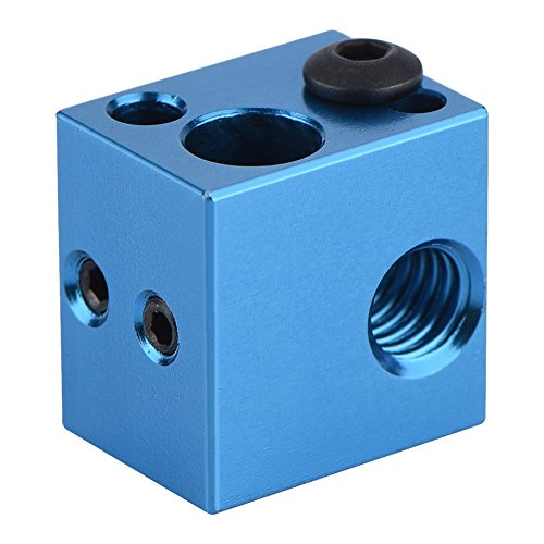 KIMISS 3D Drucker Heizblock Extruder Heizblock Aluminiumlegierung 3D Drucker Zubehör Aluminium Heizblock Heizung Hot End für Makerbot (Blau) (Blau) von KIMISS