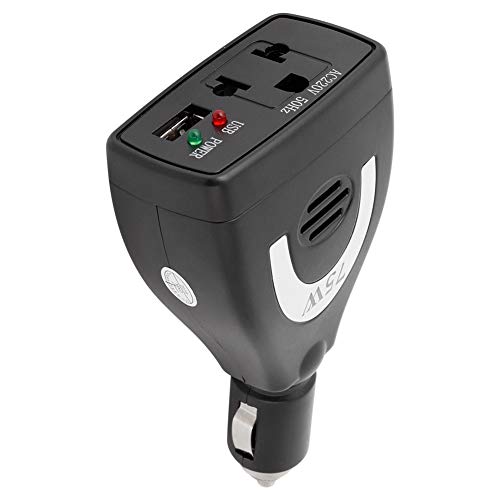 KIMISS 75W DC12V auf AC 220V Auto Wechselrichter Konverter USB Ladegerät Adapter für Handy, MP3, Lüfter, tragbares Elektrogerät von KIMISS