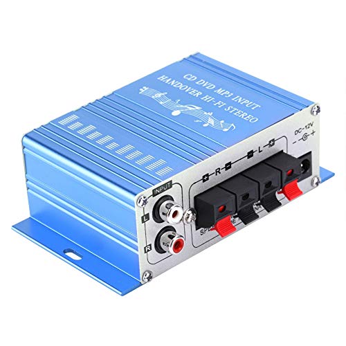 KIMISS Auto Stereo Verstärker 4 Kanal Auto Verstärker Aluminiumlegierung Gehäuse Digital Auto Auto Verstärker HiFi Audio Musik CD DVD Mp3 Fm Player(Blau) (Blau) von KIMISS