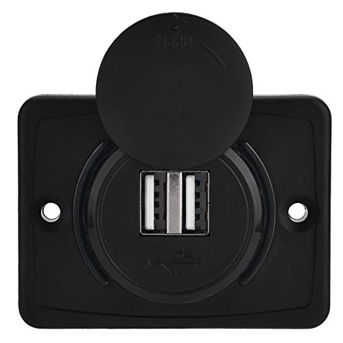 KIMISS Auto USB Ladegerät, 3.1A Auto Dual Schwarz ABS USB Port Ladegerät Steckdose 12V LED Wasserdicht KIMISS Auto USB Ladegerät, 3.1A Auto Dual Schwarz ABS USB Port Ladegerät Steckdose 12V LED Wasserdicht von KIMISS