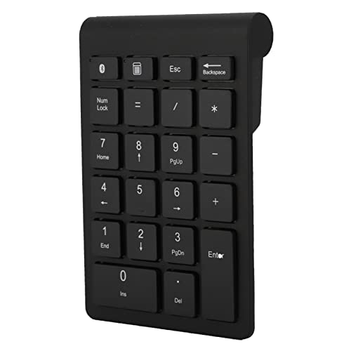 KIMISS BT304 22 Tasten, Tastatur, Kompatibler Ziffernblock, Kabellos mit Bluetooth 5.0 (Schwarz) von KIMISS