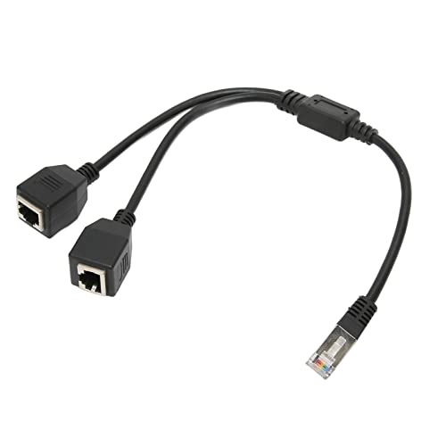 KIMISS Cat5 Rj45-Splitterkabel Ethernet-Splitter 1 Bis 2 PVC-Rj45-Ethernet-Splitterkabel 1 Stecker auf 2 Buchse Port Stabile Schnelle Übertragung Cat5 Rj45-Splitterkabel für Router-Modem von KIMISS