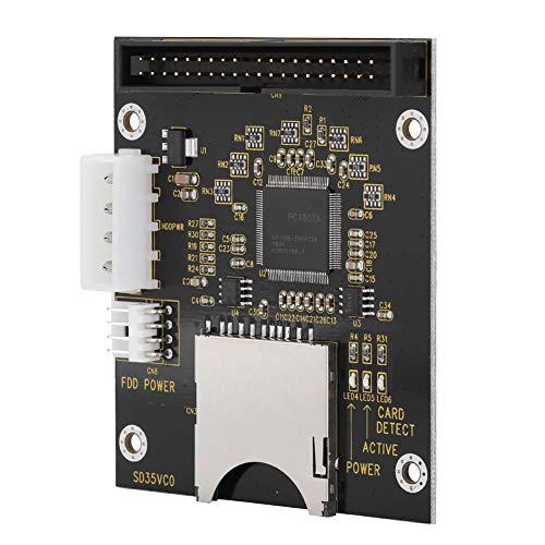 KIMISS Cfor OMPuter-Anschlüsse, Adapter, Schwarze ABS-SD-Speicherkarte auf 3,5-Zoll-40-Pin-Ide-Festplattenadapter, Sicherer Digitalkonverter von KIMISS