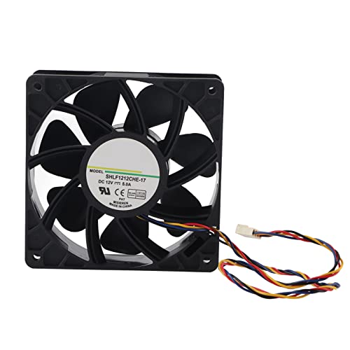 KIMISS DC 12 V 5,0 A 7500 U/min Lüfter-Ersatz mit 4-poligem Anschluss, Ideal für Antminer S7 S9, Hochgeschwindigkeits- und Effizienzkühler, Einfache Installation von KIMISS