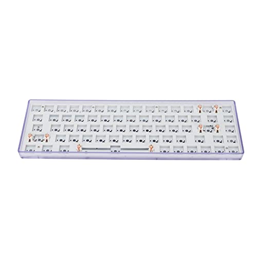 KIMISS DIY Mechanische Tastatur, Tasten 2,4 G Wireless 65 Prozent Kit 68 Layout Switch Hot Swap Custom Gaming Weiß (Lila) von KIMISS